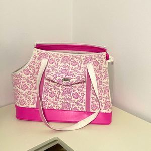 Canvas Dog Carrier Pink White Companion Road Pet Products
